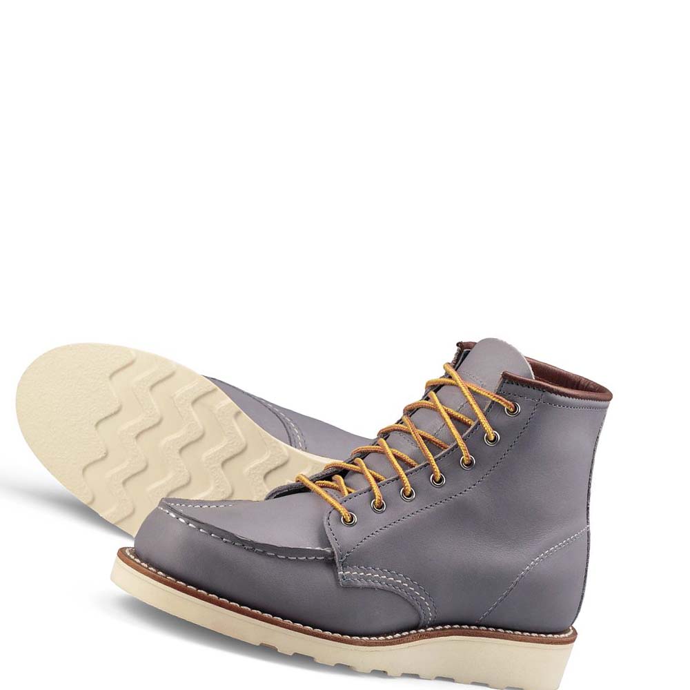 Red Wing CLASSIC MOC Heritage Short in Boundary Leather Women\'s Boots Grey / Purple | ZA 130DFM